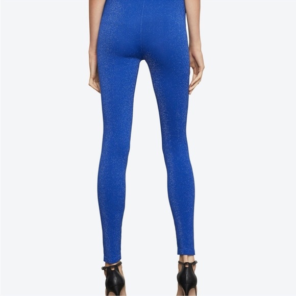NWOT BCBGMAXAZRIA Metallic Leggings, Blue, XS/S - Picture 1 of 8
